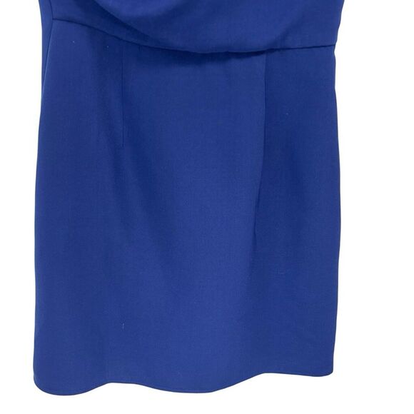 Shoshanna Stacie One Shoulder Mini‎ Dress Blue Designer Classy Formal Size 2 - Picture 5 of 11